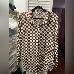 Steve Madden checkered button down